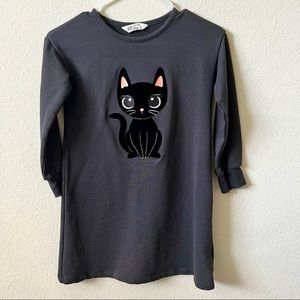 Black dress with cat size 6x/7